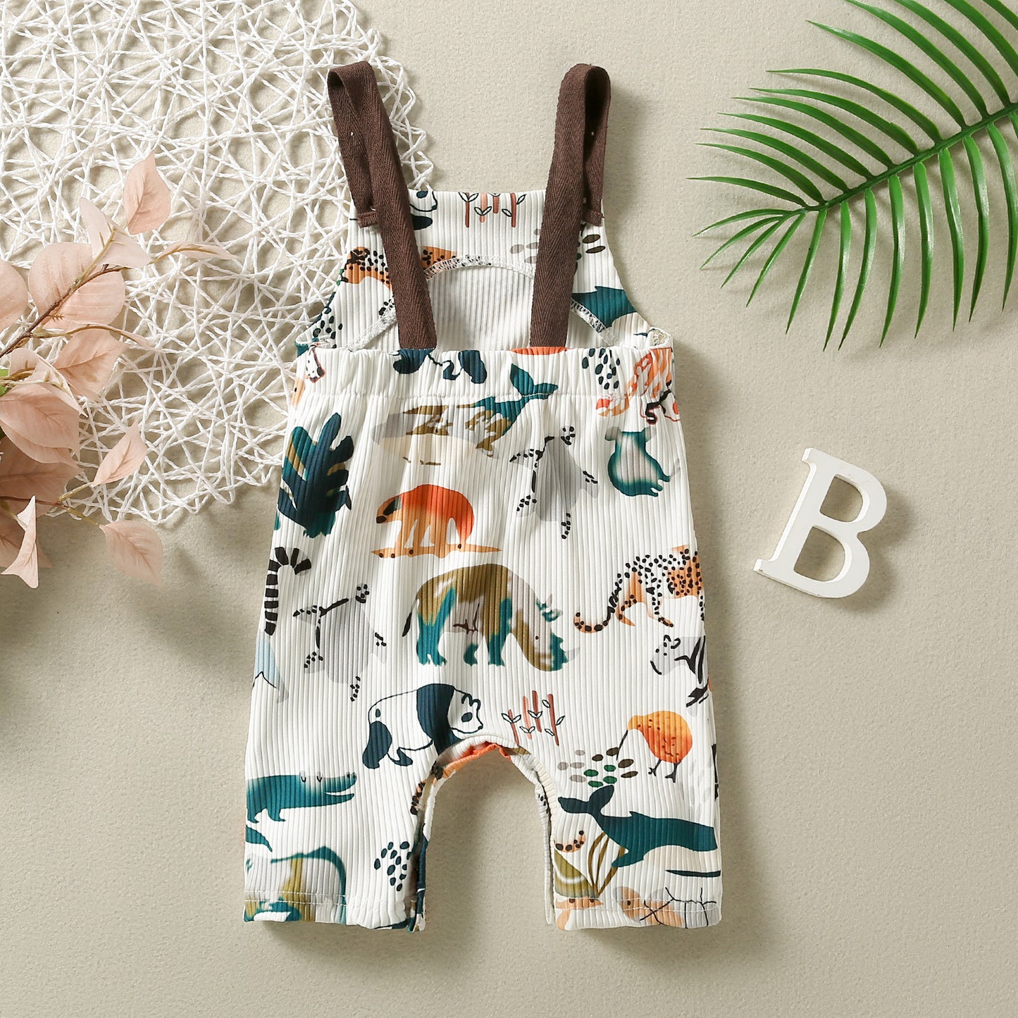 Baby Cotton 'Printed Animal' Jumpsuit