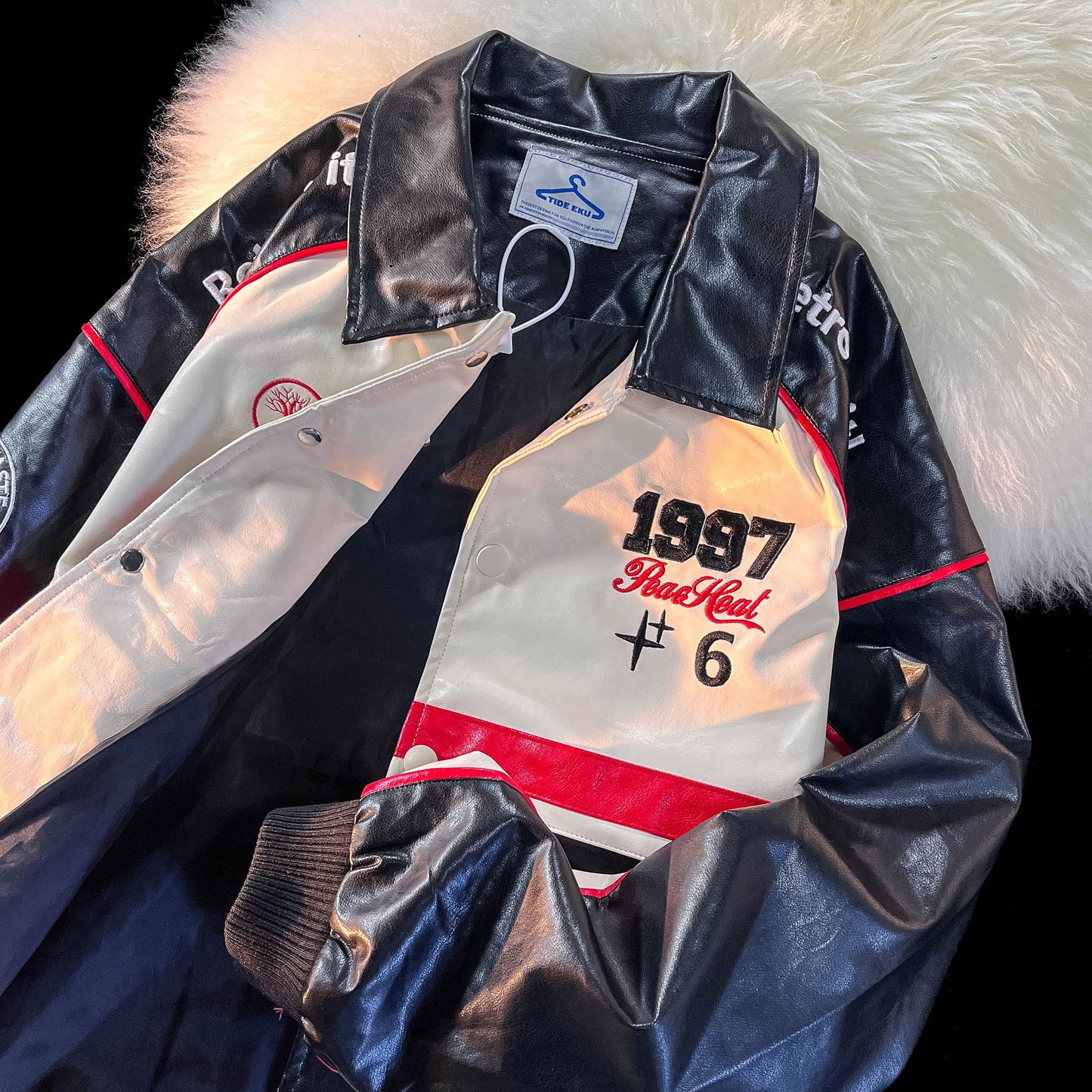 American Retro PU Leather Tide Brand Motorcycle Jacket