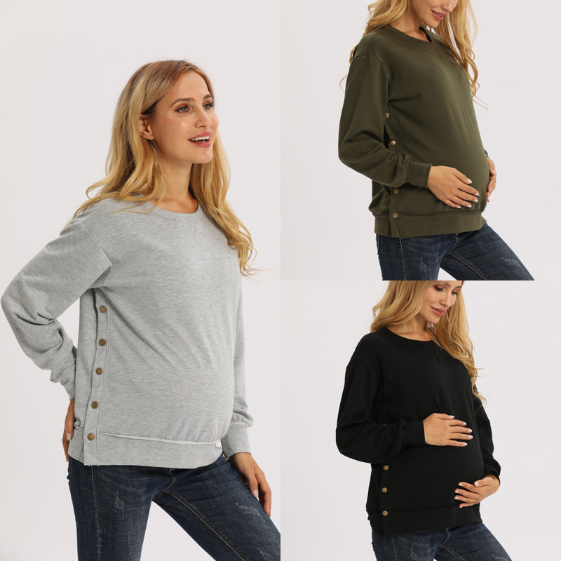 Long Sleeve Maternity Loose Sweater