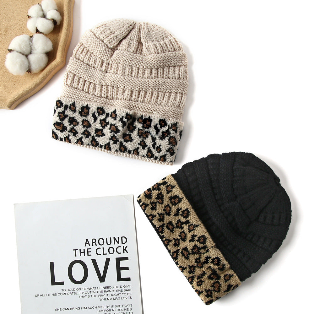 Beanie Warm Leopard Print Hat