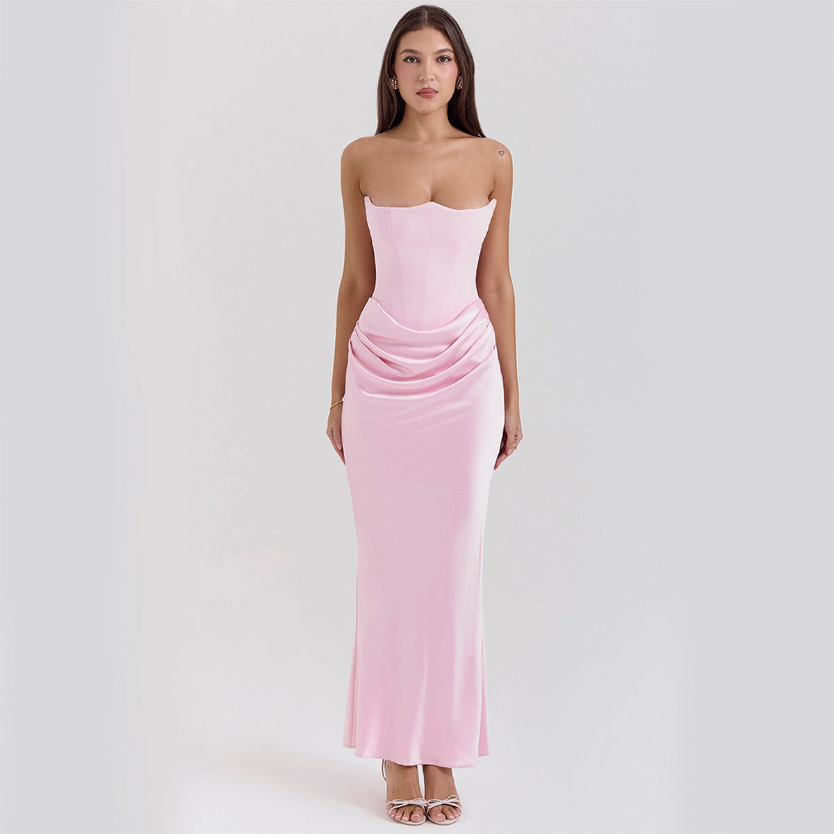 Top Long Dress Bandeau Backless