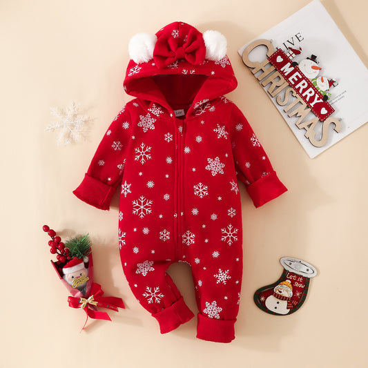 Baby Christmas Hooded Jumpsuit