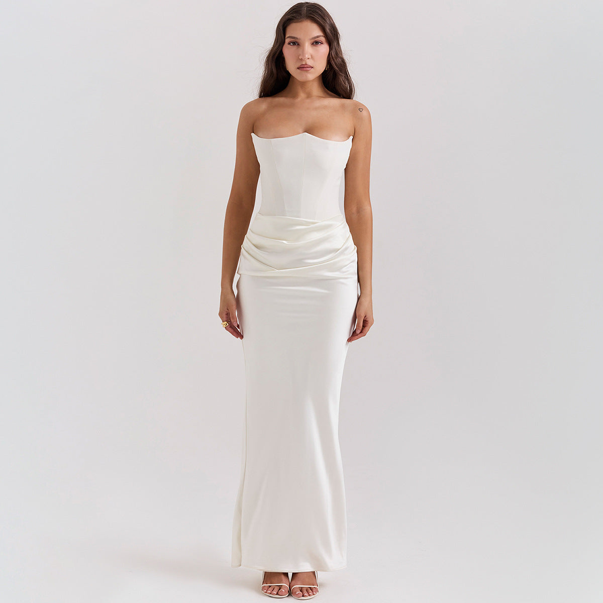 Top Long Dress Bandeau Backless