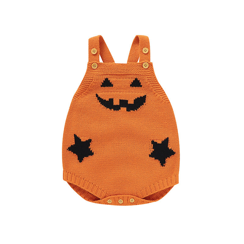 Sleeveless Halloween Jumpsuit For Baby Girls