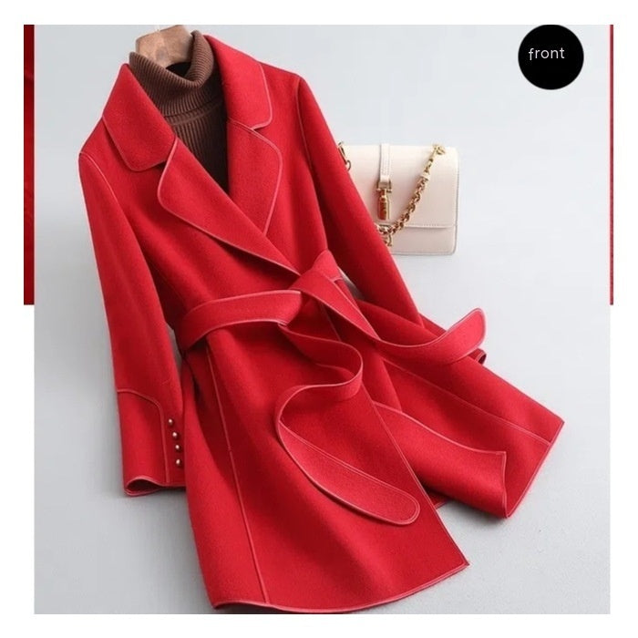 Korean Style Wool Coat Overcoat Women