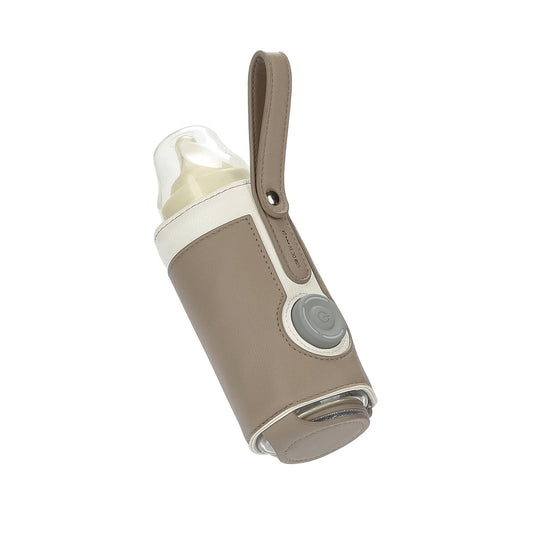 Warm Milk Leather Adjustable Heating Bottle Bag