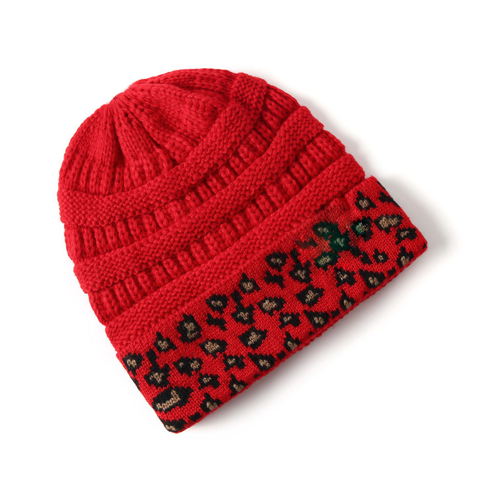 Beanie Warm Leopard Print Hat