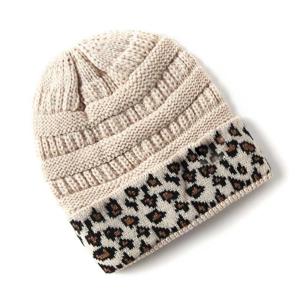 Beanie Warm Leopard Print Hat