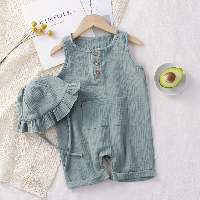 Baby Vest Short Sleeve Romper With Hat