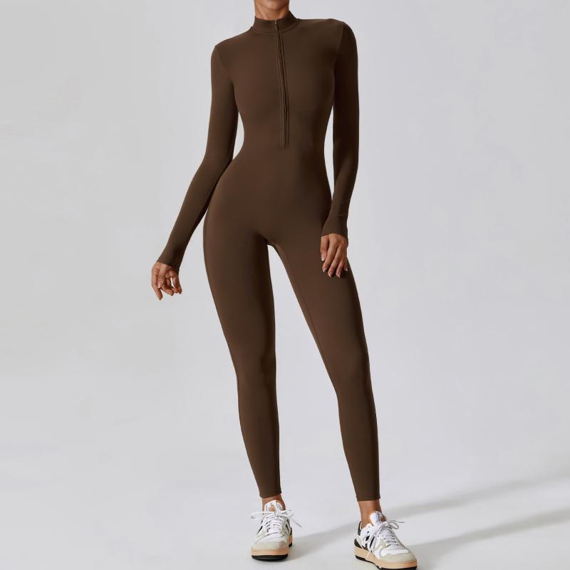 Zipper Long Sleeve Jumpsuit