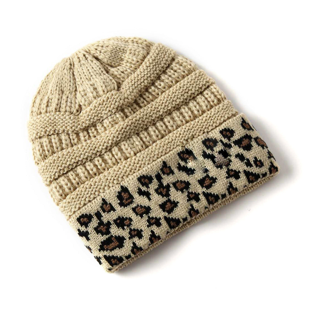 Beanie Warm Leopard Print Hat