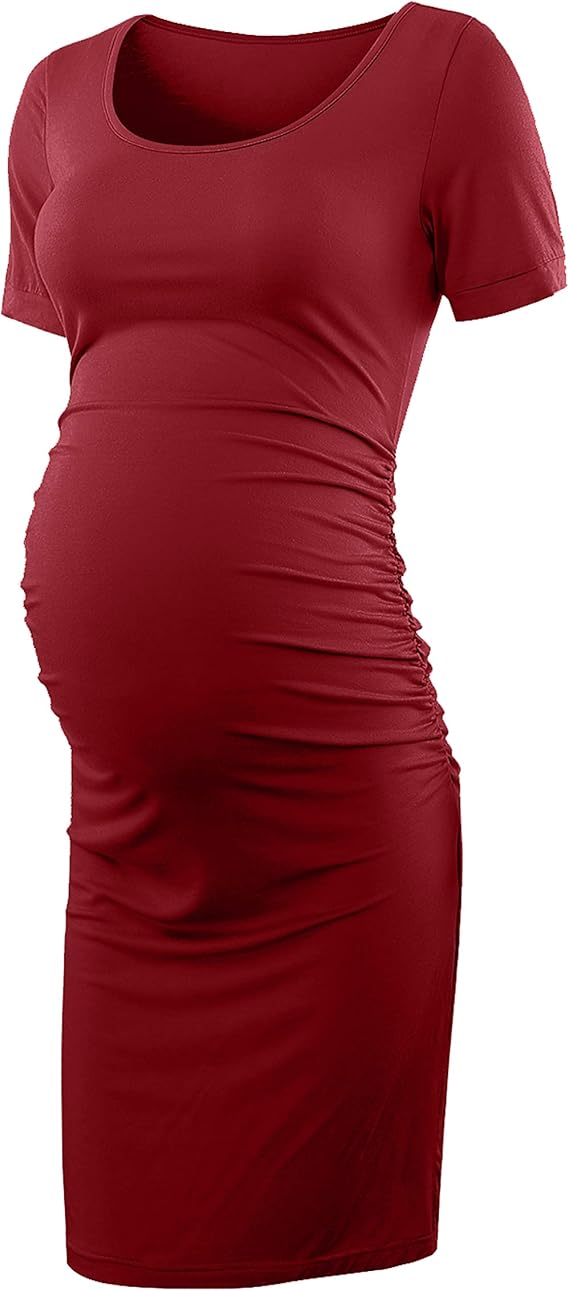 Short sleeve pregnant dress