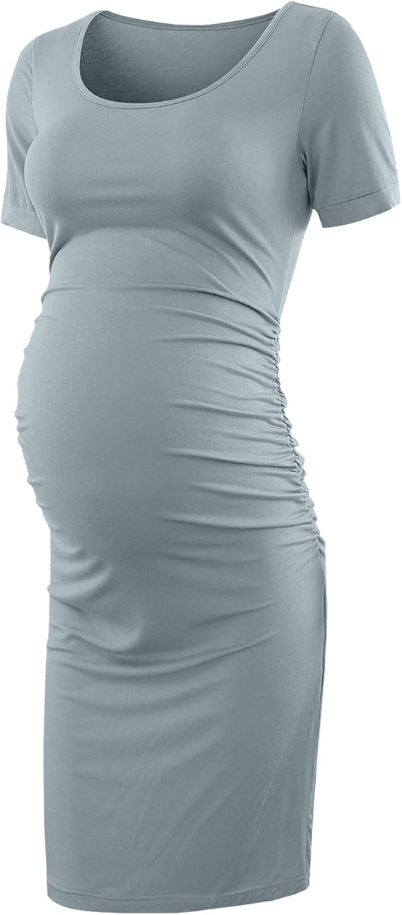 Short sleeve pregnant dress