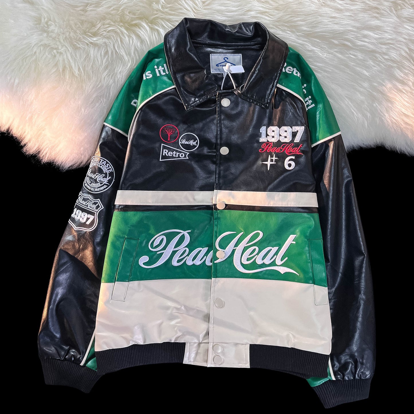 American Retro PU Leather Tide Brand Motorcycle Jacket