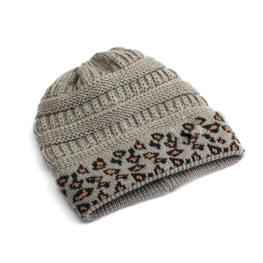 Beanie Warm Leopard Print Hat