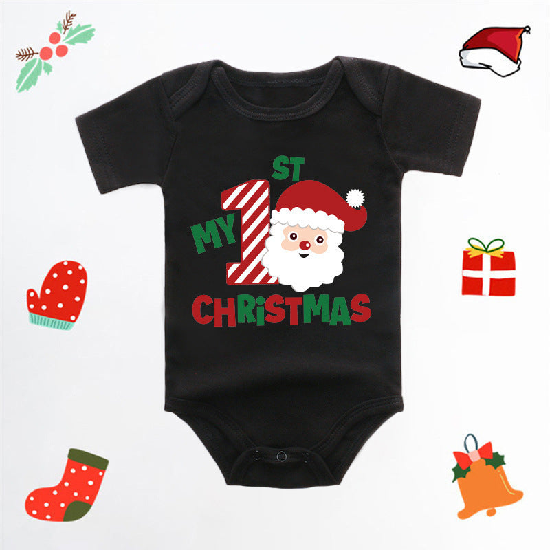 Merry Christmas Red Deer Baby Jumpsuit Romper