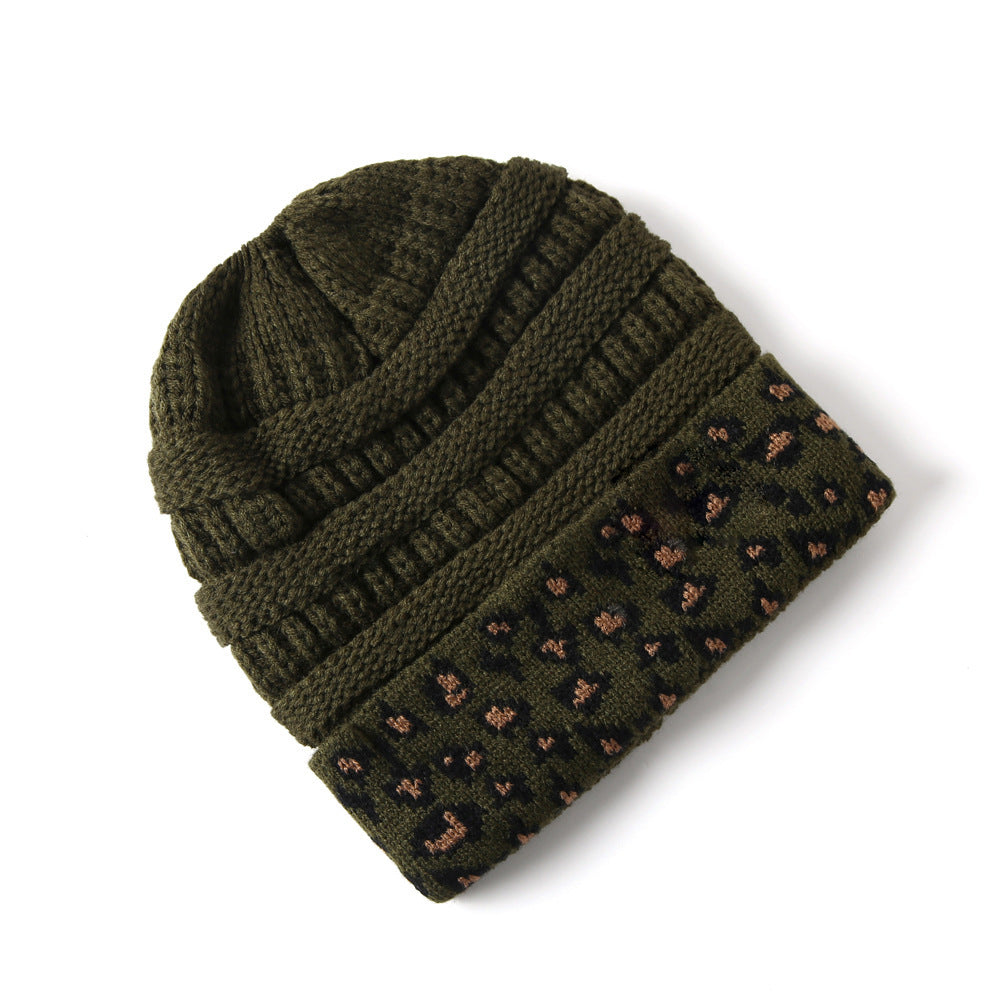 Beanie Warm Leopard Print Hat