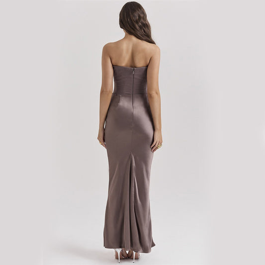 Top Long Dress Bandeau Backless