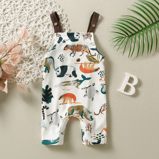 Baby Cotton 'Printed Animal' Jumpsuit