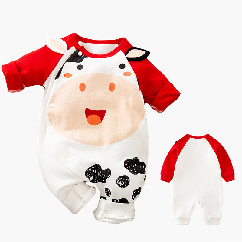 Cartoon Long-sleeved Baby Romper